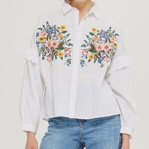 Top Shop Floral Forest embroidered shirt 10